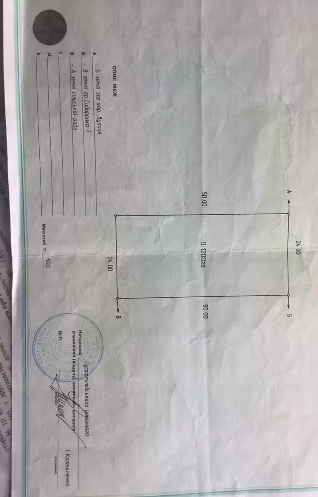 Продаж земля під житлову забудову  Оброшине 