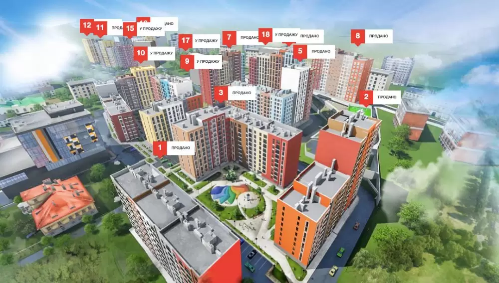 Продаж 1К квартира  Львів, Шевченківський р-н ЖК Семицвіт вул.Шевченка